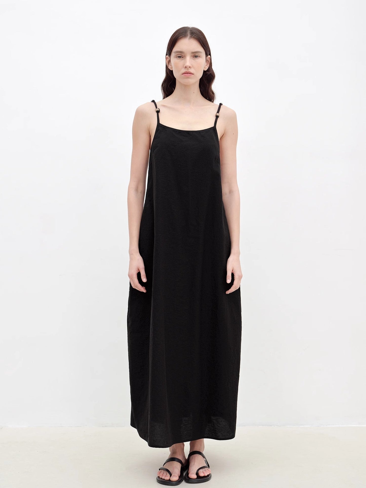 "Island Walk" Cotton Beaded Sling Dress