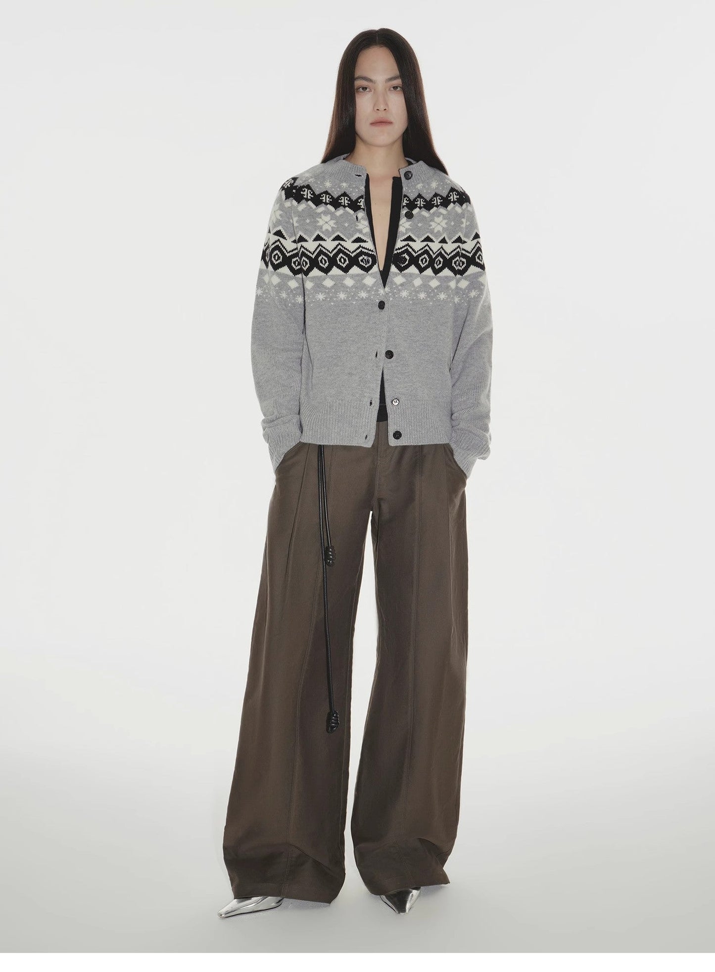 Australian 17.5 Micron Machine Washable Merino Wool Jacquard Sweater