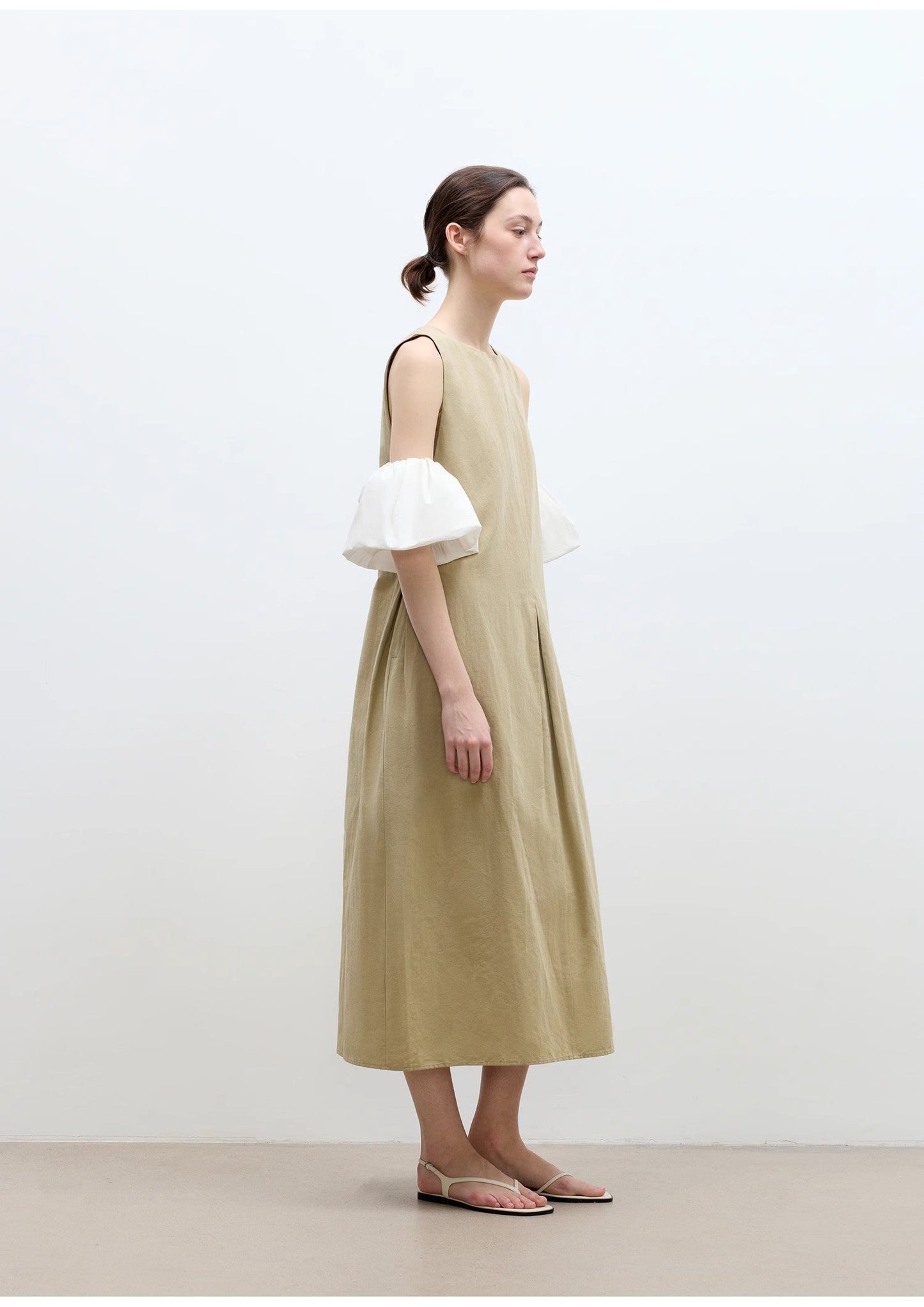 Three-Dimensional Hourglass Sleeveless Round Neck Loose Slim Dress for Women