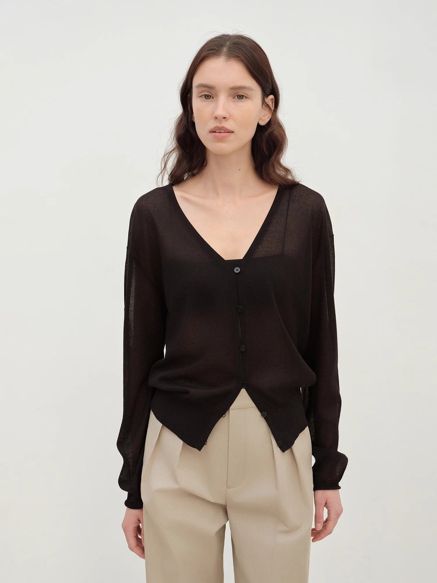 "Daylight" Sunscreen V-Neck Knitted Cardigan