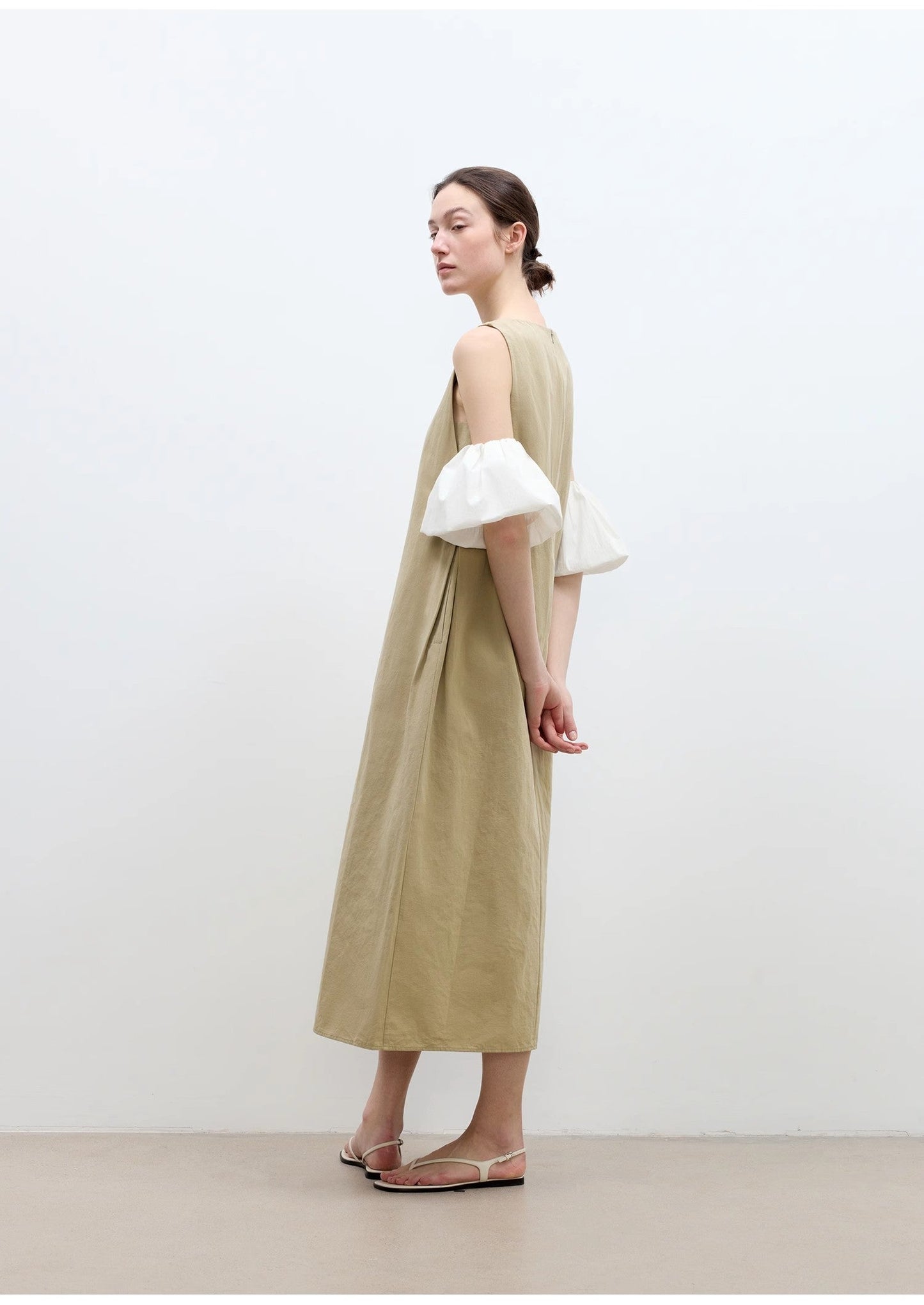 Three-Dimensional Hourglass Sleeveless Round Neck Loose Slim Dress for Women