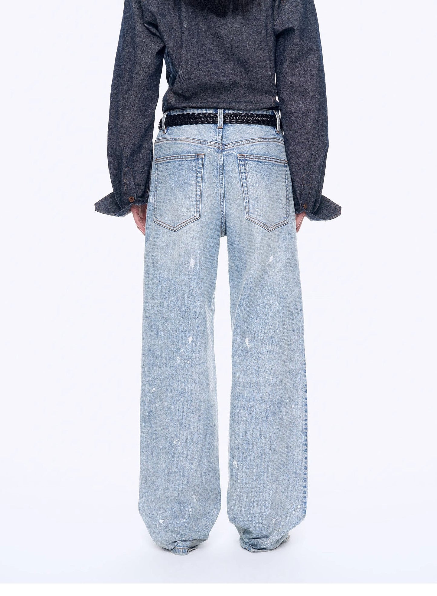 "Art Journey" Distressed Dirty Dyed Tencel Cotton Jeans