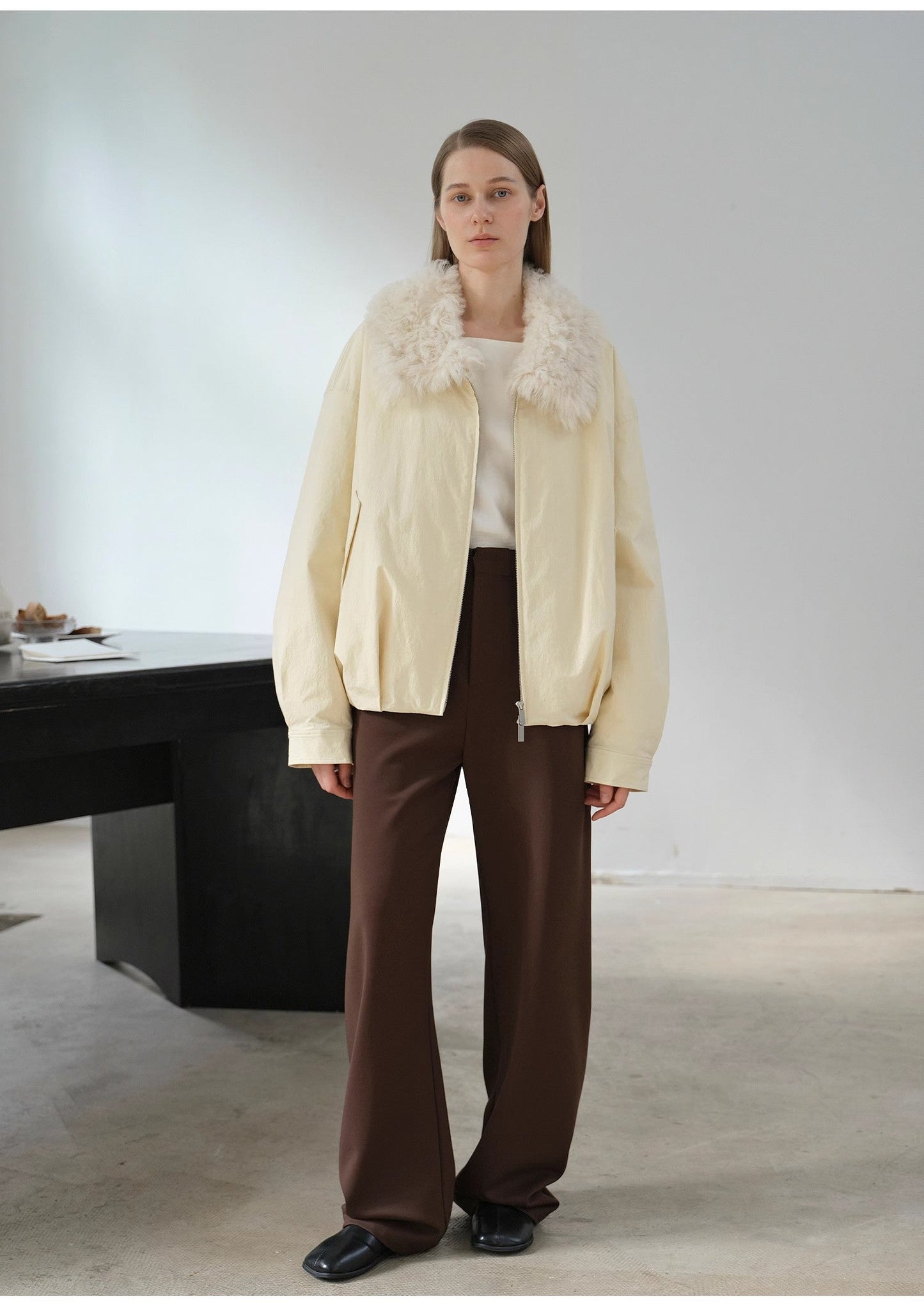 Fireladyfur Short Parka With Detachable Tuscan Fur Collar"Mariette"