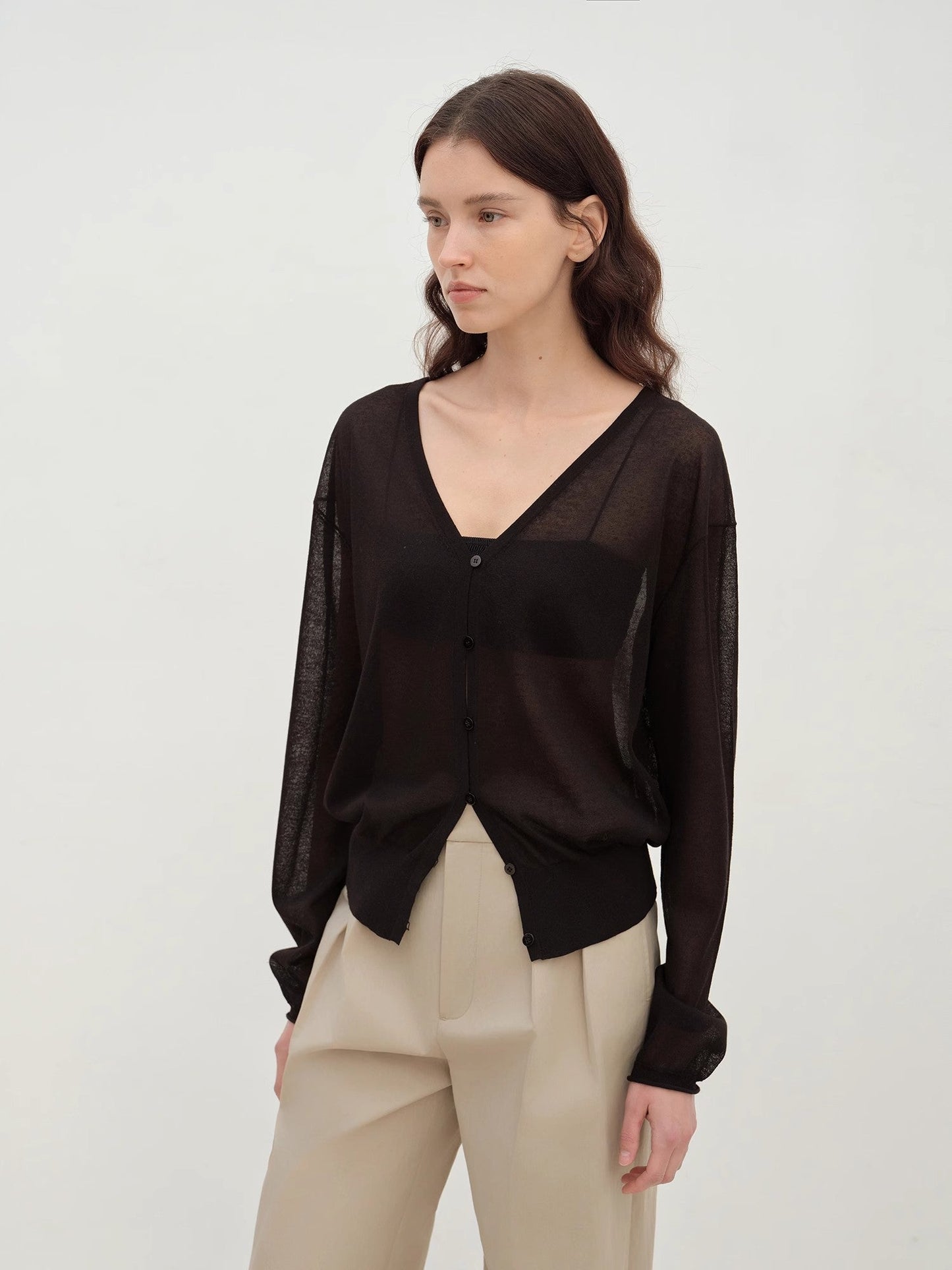 "Daylight" Sunscreen V-Neck Knitted Cardigan