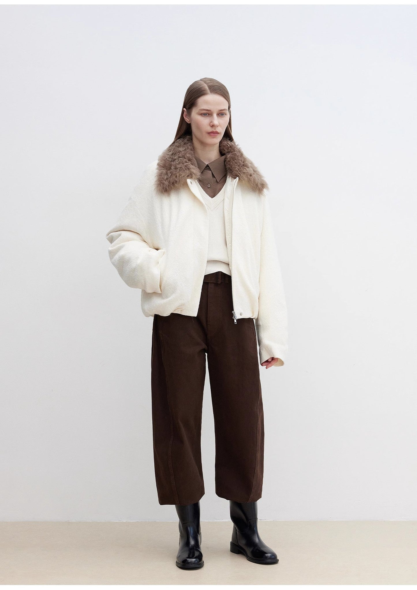 Fireladyfur Women's Parka With Tuscan Fur Collar & Removable Lining"Johnny"