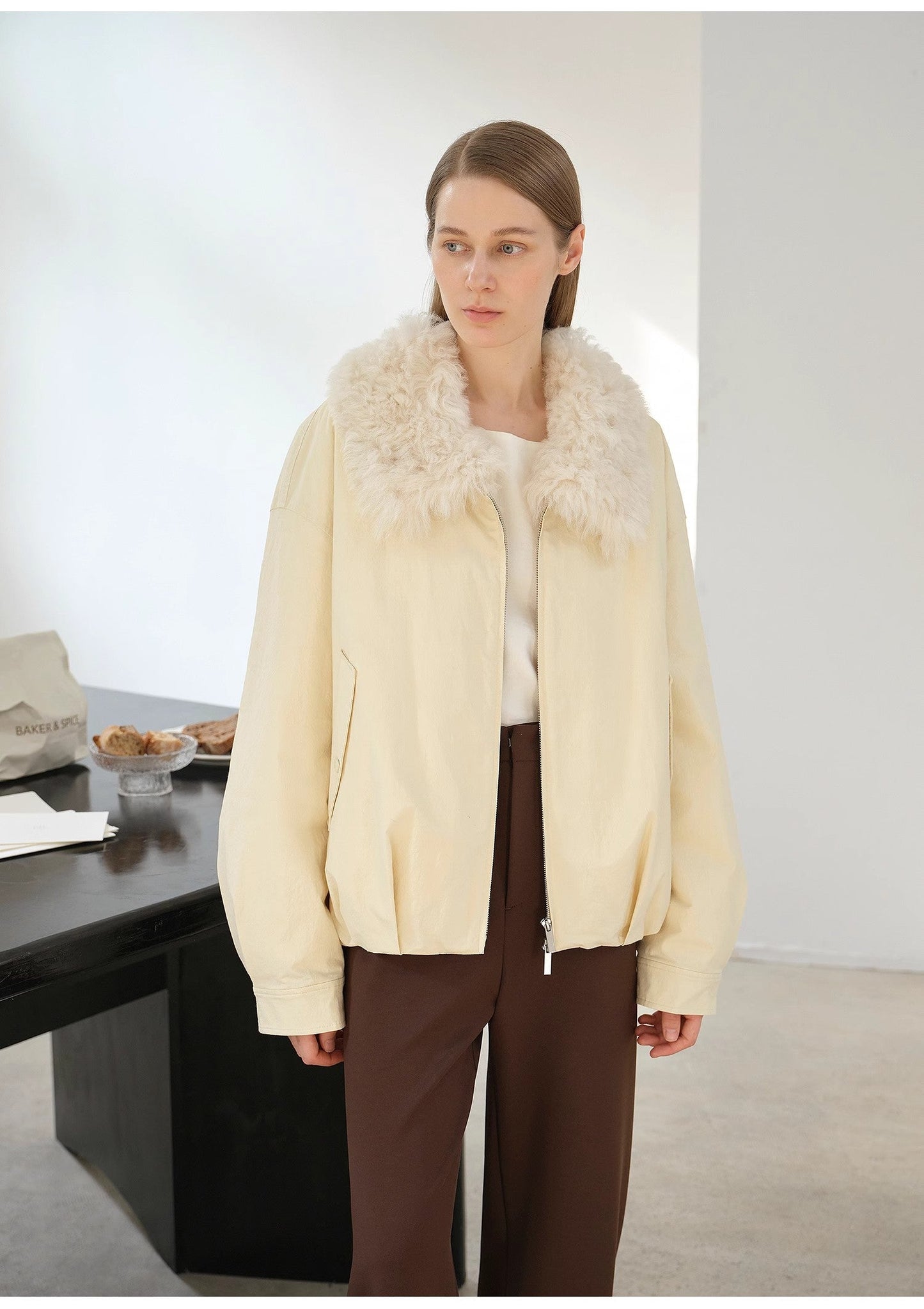 Fireladyfur Short Parka With Detachable Tuscan Fur Collar"Mariette"