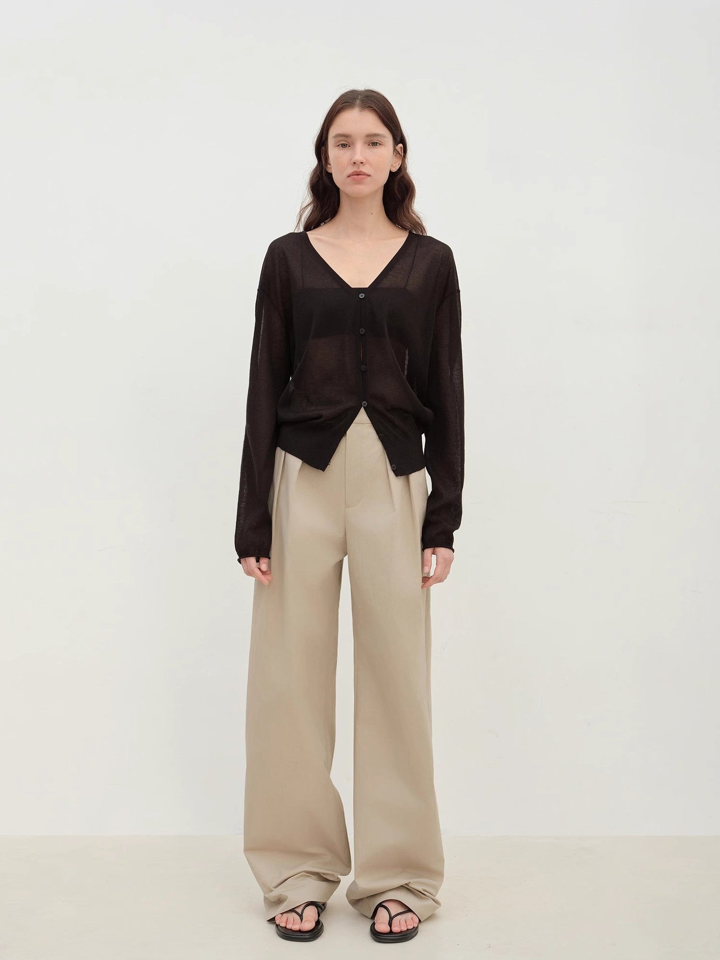 "Daylight" Sunscreen V-Neck Knitted Cardigan