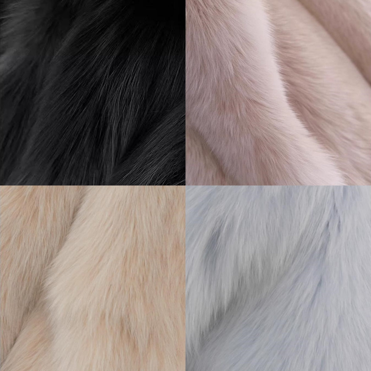 Fireladyfur Women's Finland Saga Fox Fur Fashion Cardigan“Black Sugar”