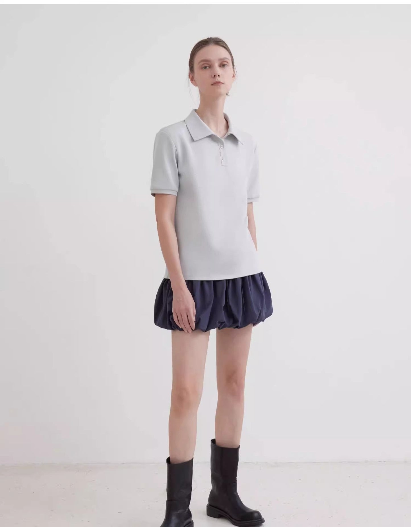 "Graeme" Short-Sleeved T-Shirt With Lapel Polo Shirt