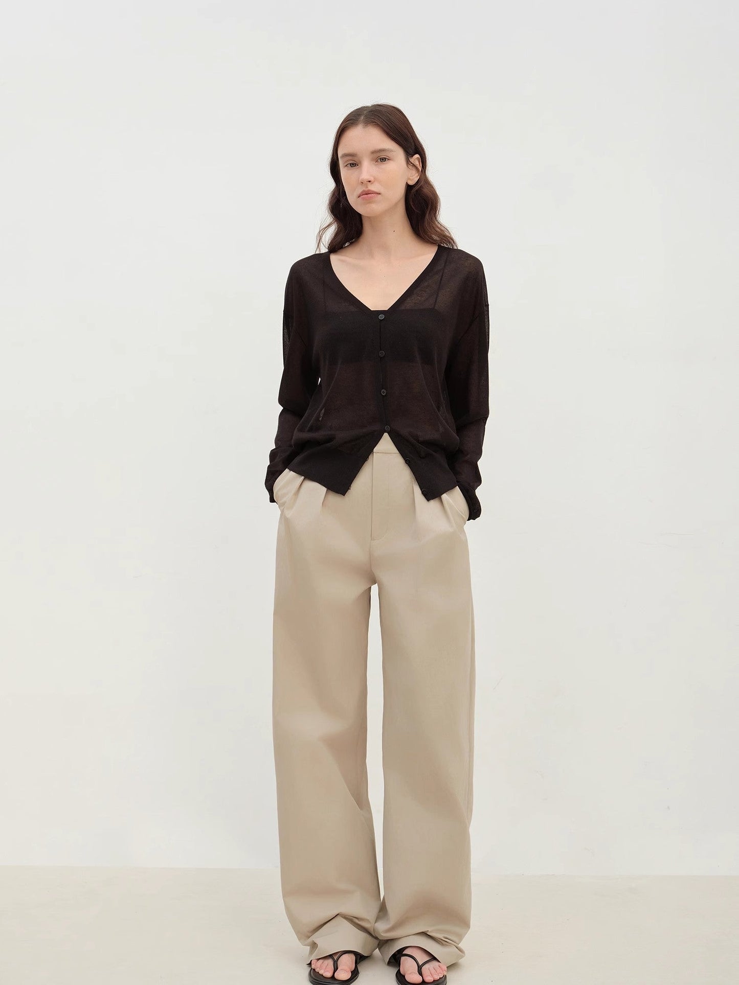 "Daylight" Sunscreen V-Neck Knitted Cardigan