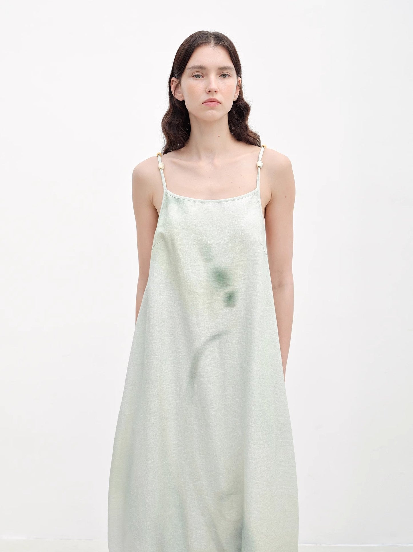 "Island Walk" Cotton Beaded Sling Dress