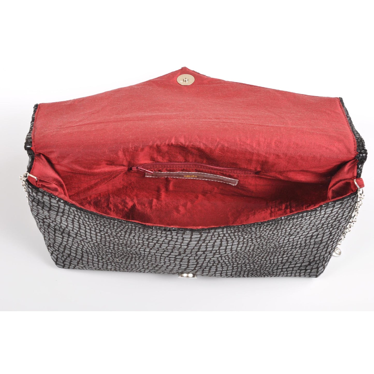 Boa Black Envelope Clutch