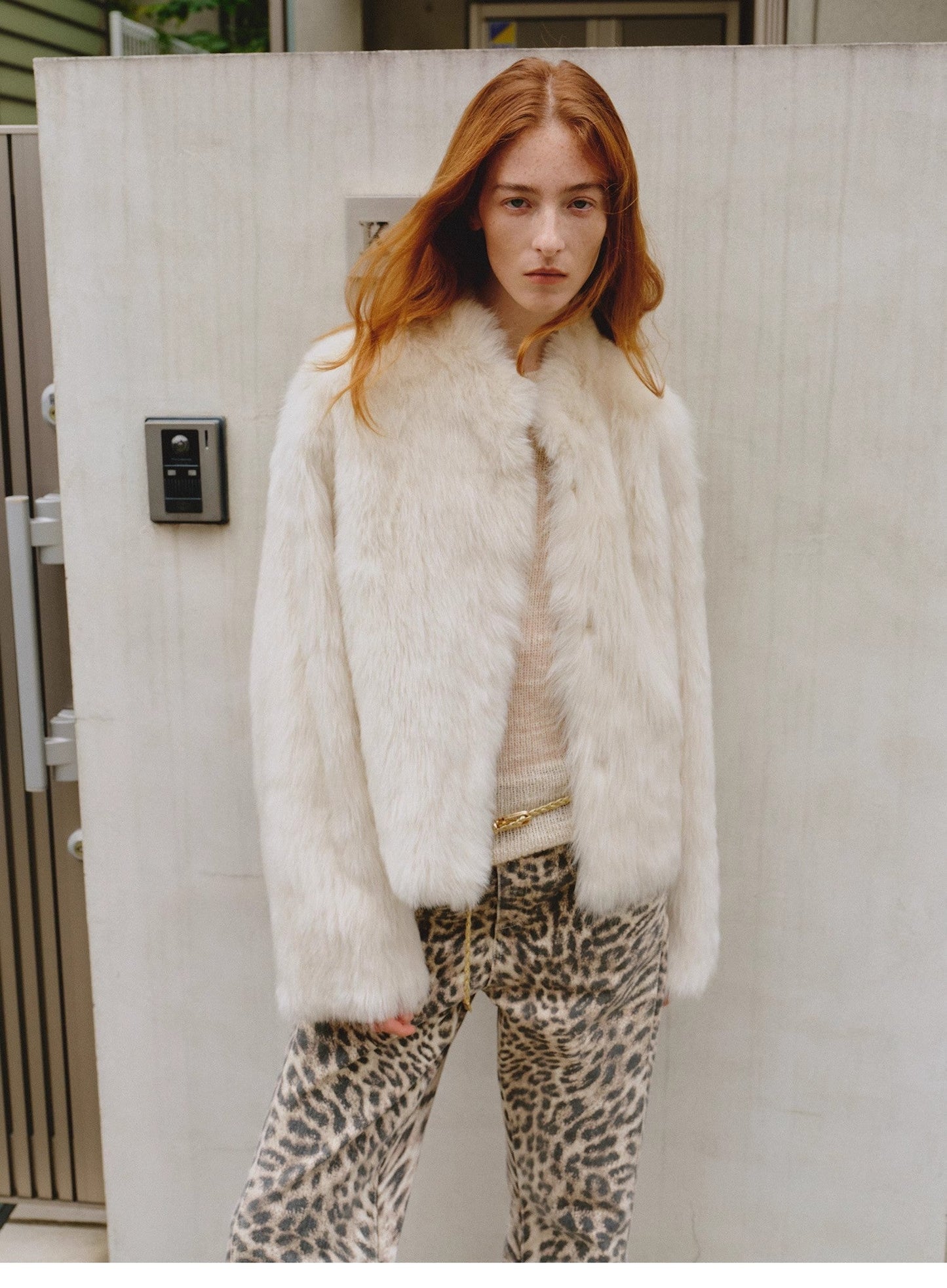 "Healing Eros" Casual Stand-Up Collar Short Tuscan Sheepskin Fur Coat Winter