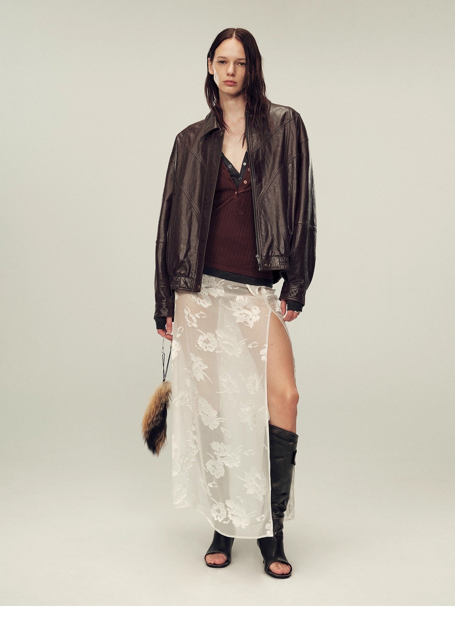 Fireladyfur Women's Suede Top-Grain Sheepskin Leather Jacket