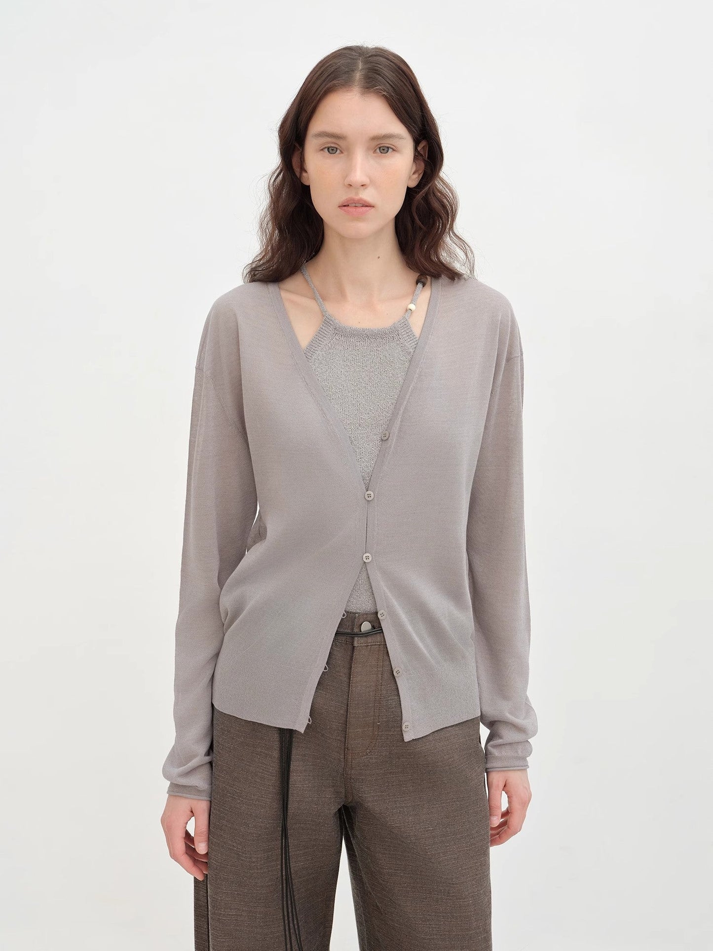 "Daylight" Sunscreen V-Neck Knitted Cardigan