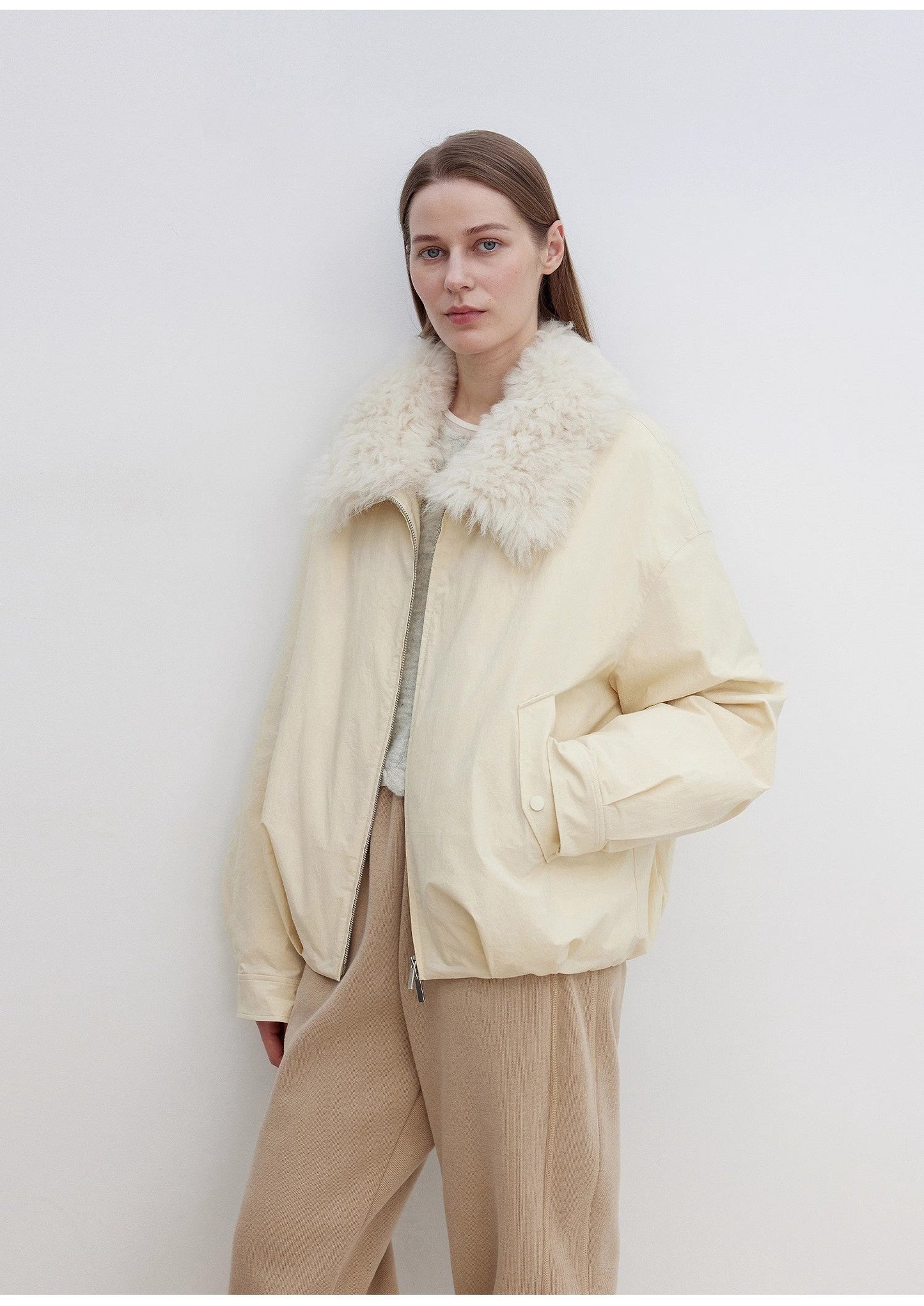 Fireladyfur Short Parka With Detachable Tuscan Fur Collar"Mariette"