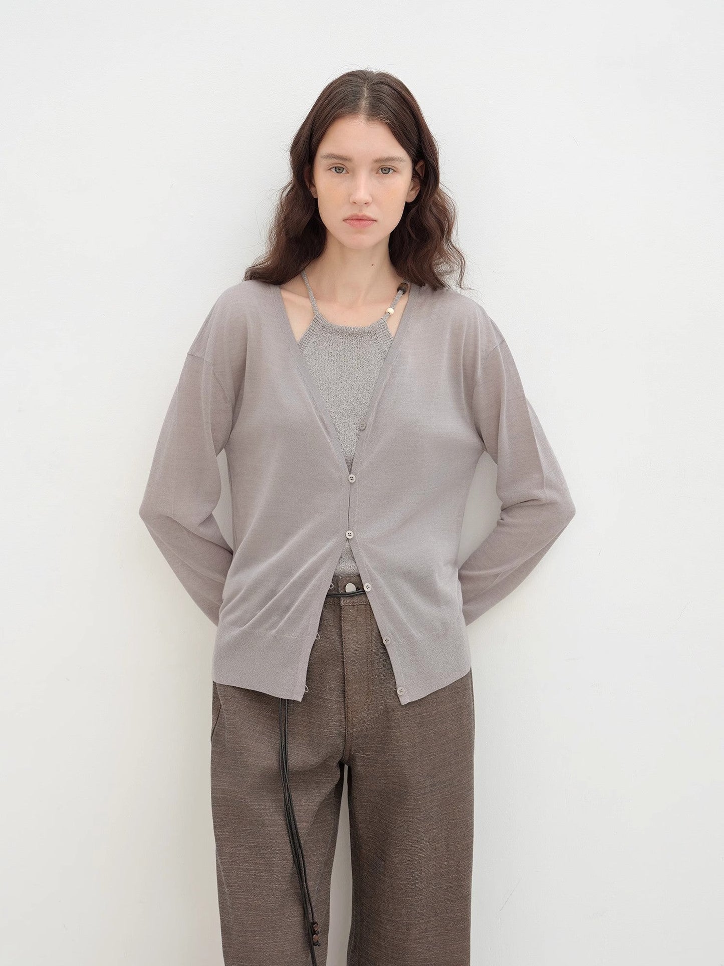 "Daylight" Sunscreen V-Neck Knitted Cardigan