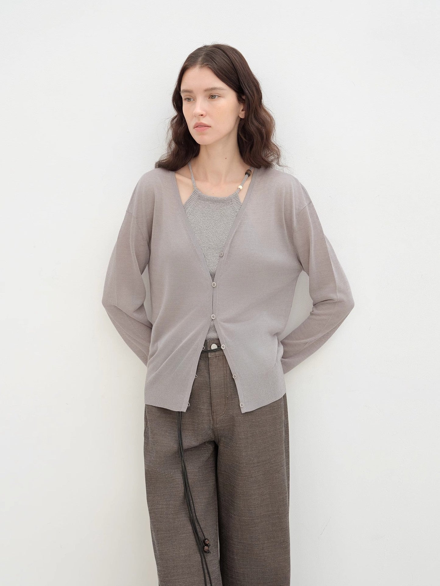 "Daylight" Sunscreen V-Neck Knitted Cardigan