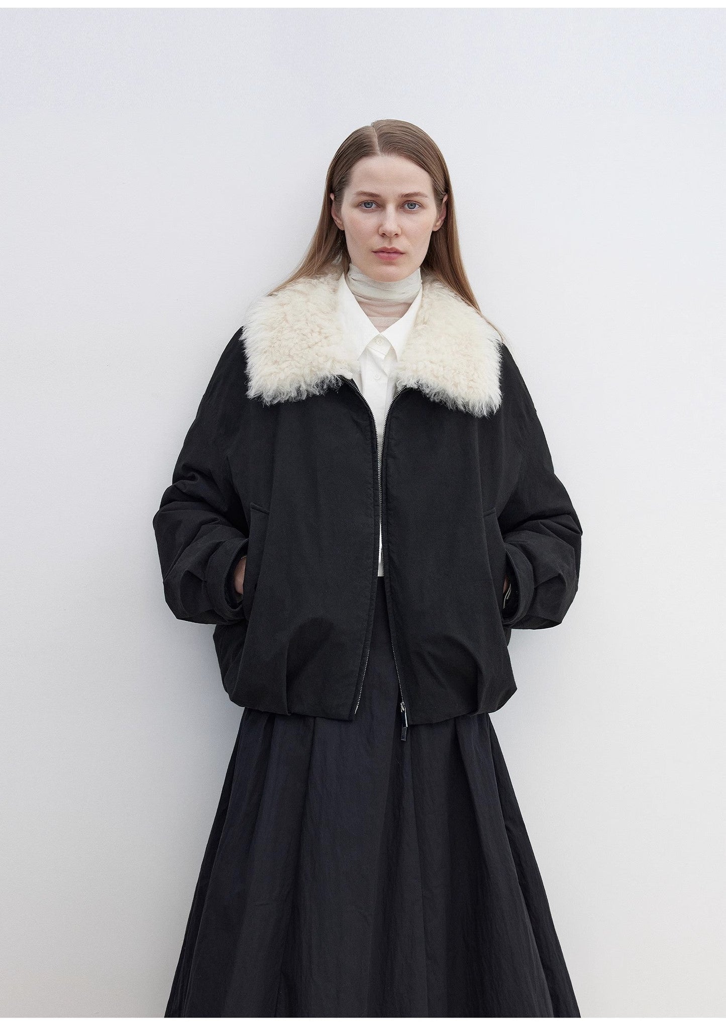 Fireladyfur Short Parka With Detachable Tuscan Fur Collar"Mariette"