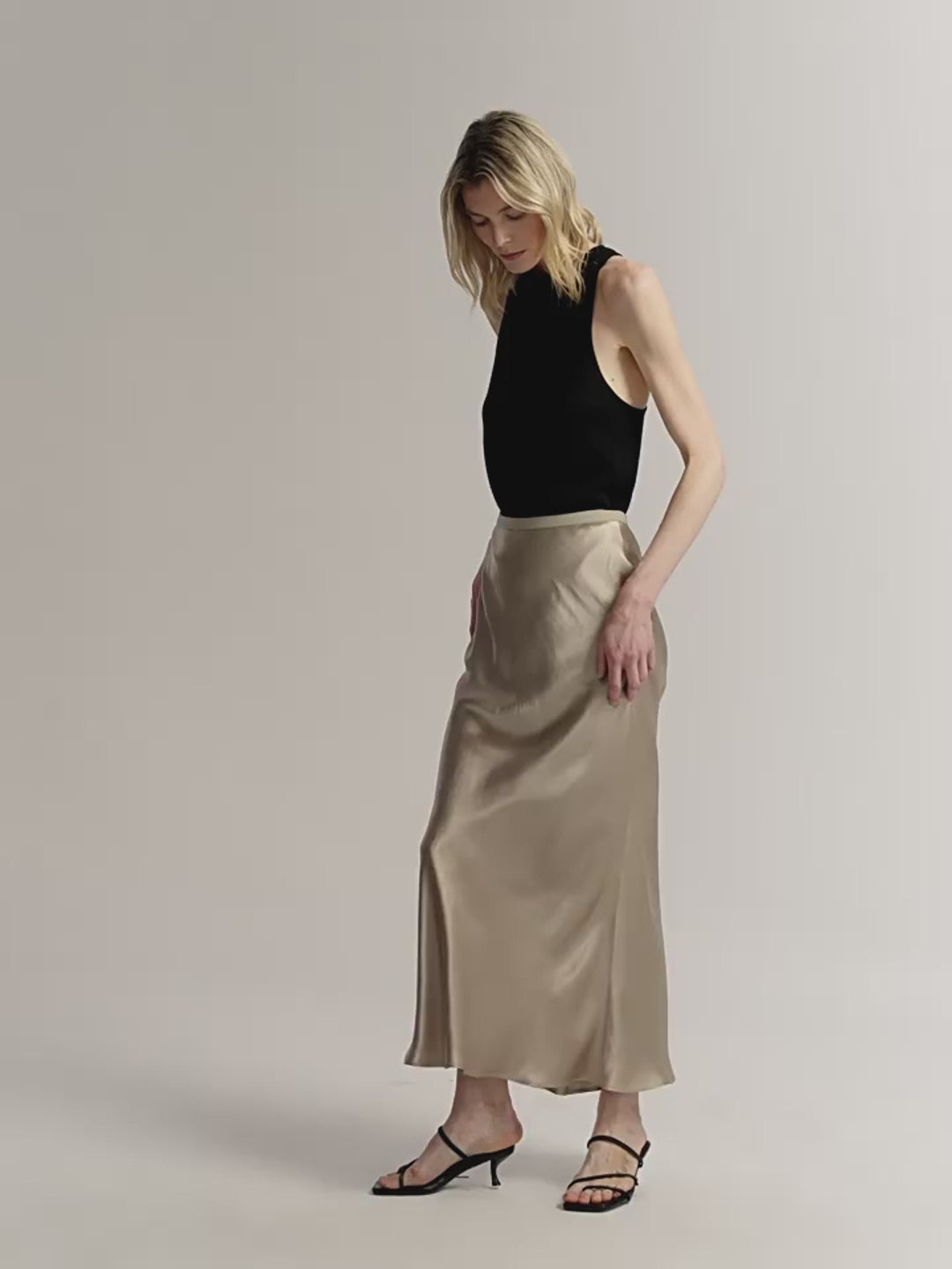 "Extremely Luxurious" Glossy Bias-Cut Elegant Slim Fishtail Skirt