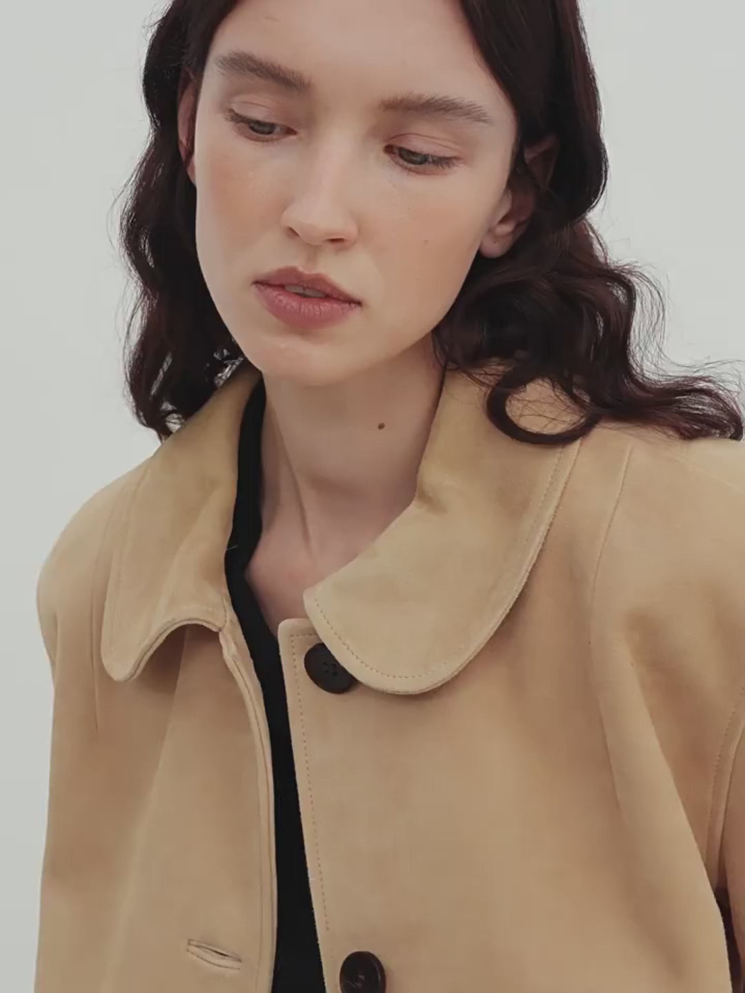 Fireladyfur Women's Short Genuine Leather Jacket With Beading"Velour"