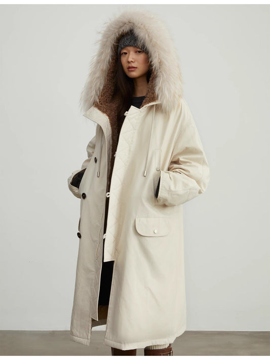 Winter Loose Long Hooded Parka