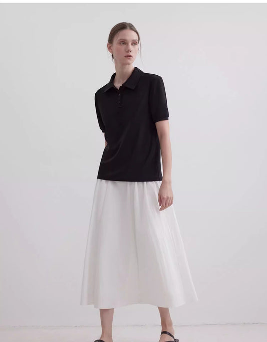 "Graeme" Short-Sleeved T-Shirt With Lapel Polo Shirt