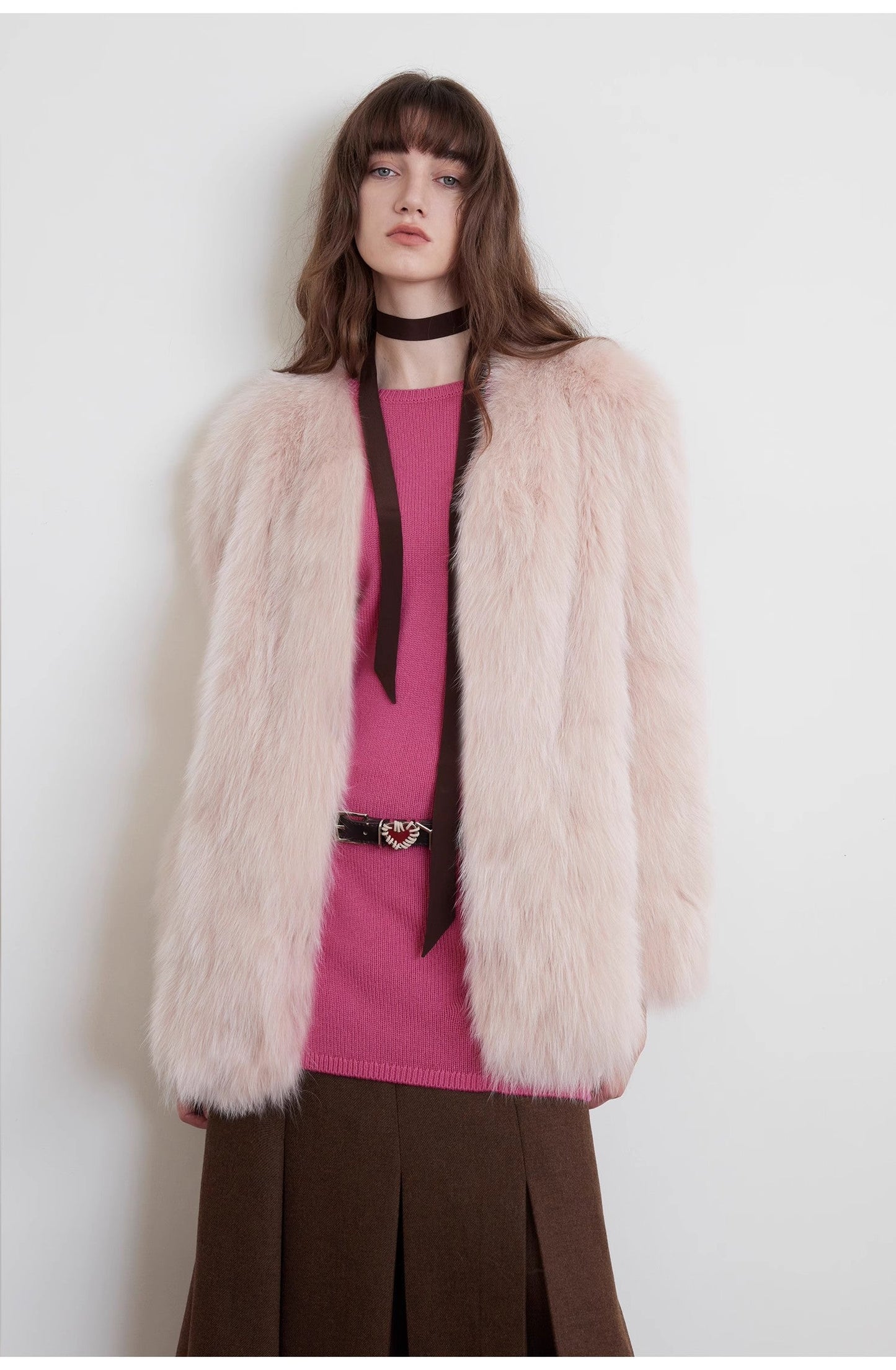 Merino Wool Fashionable Waist Slimming Trumpet Sleeve Sweater for Women