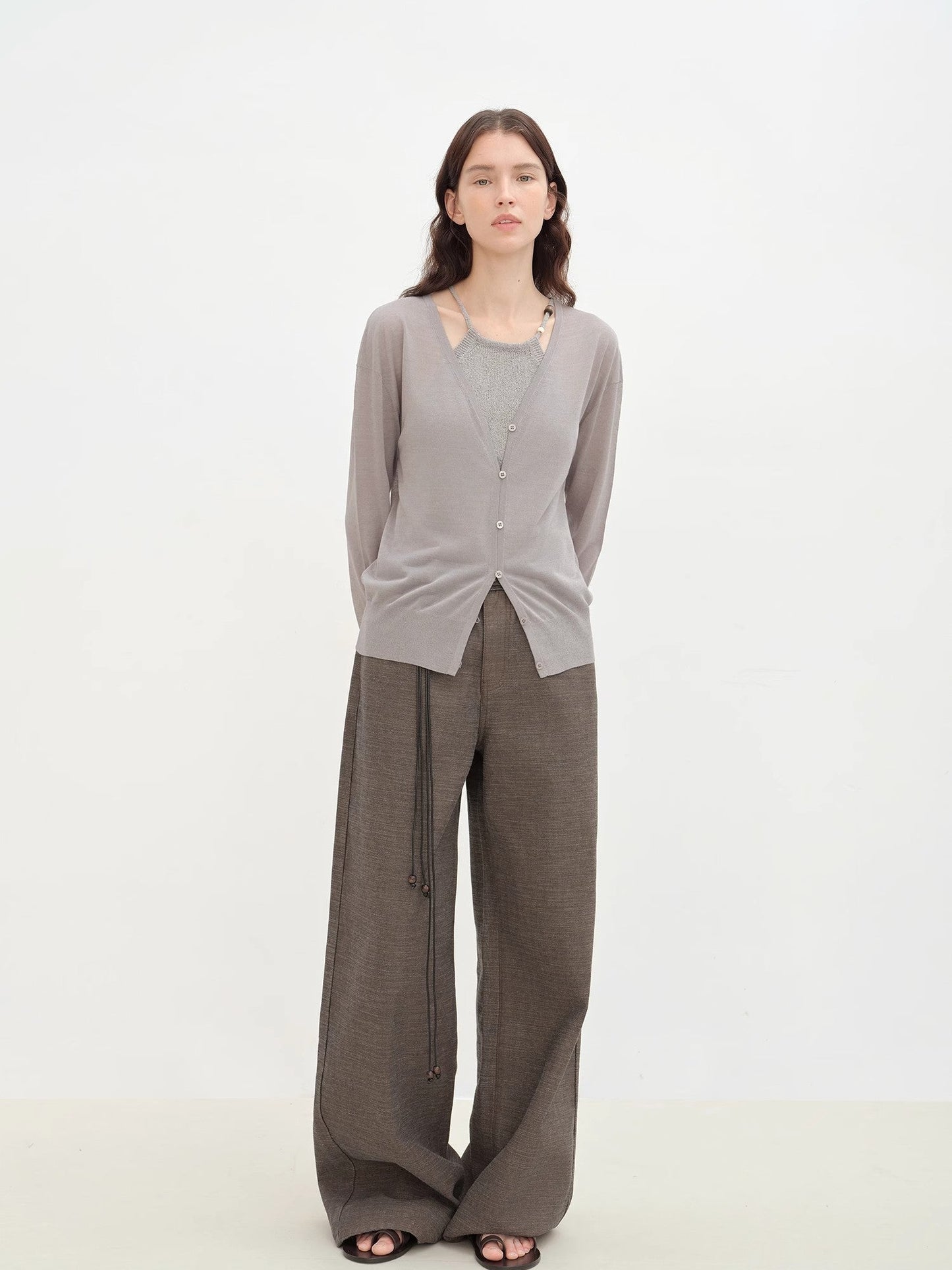 "Daylight" Sunscreen V-Neck Knitted Cardigan