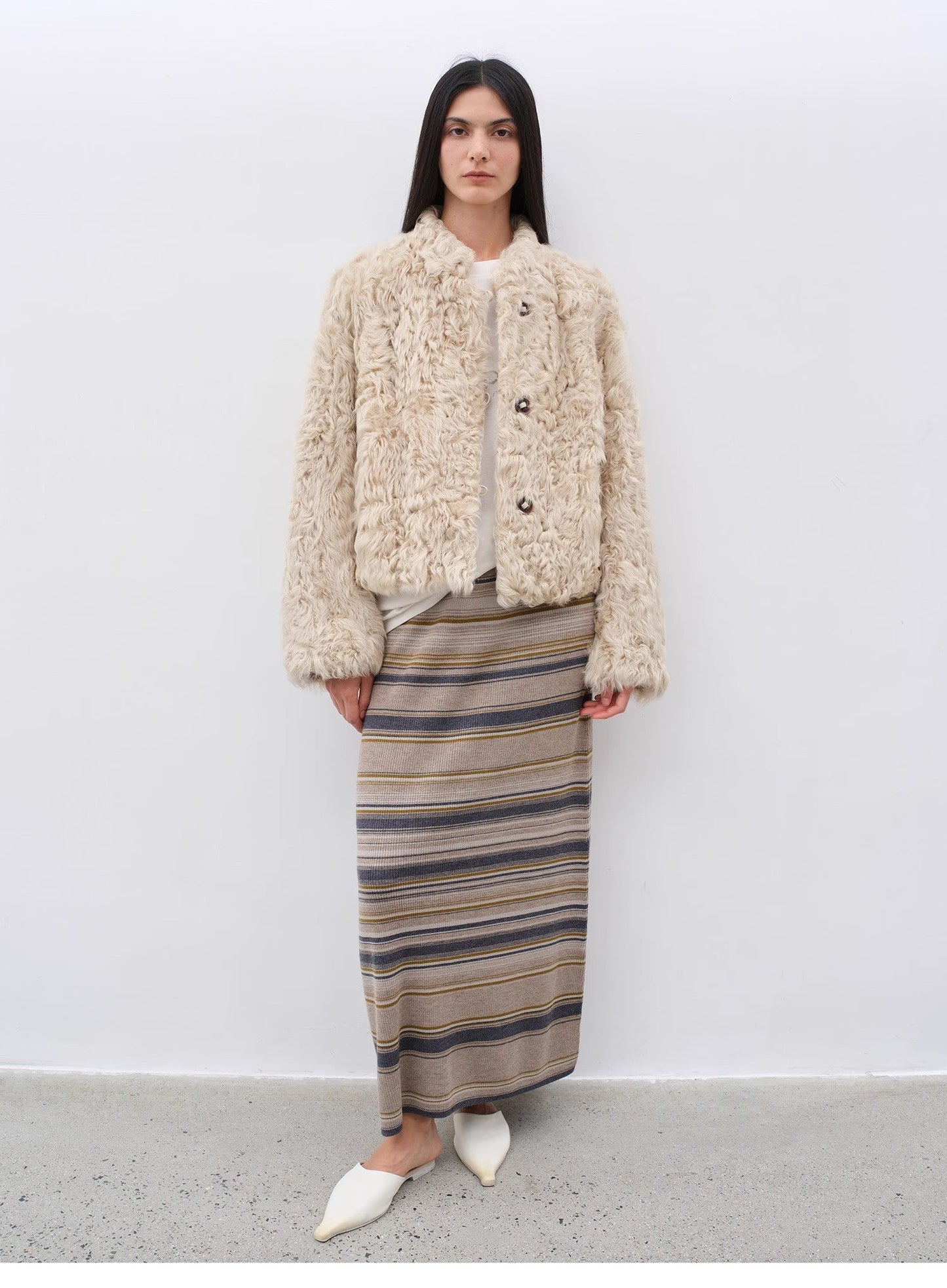 Fireladyfur Women's Imported Sheepskin Coat | New Zealand Wool“Little Bear”