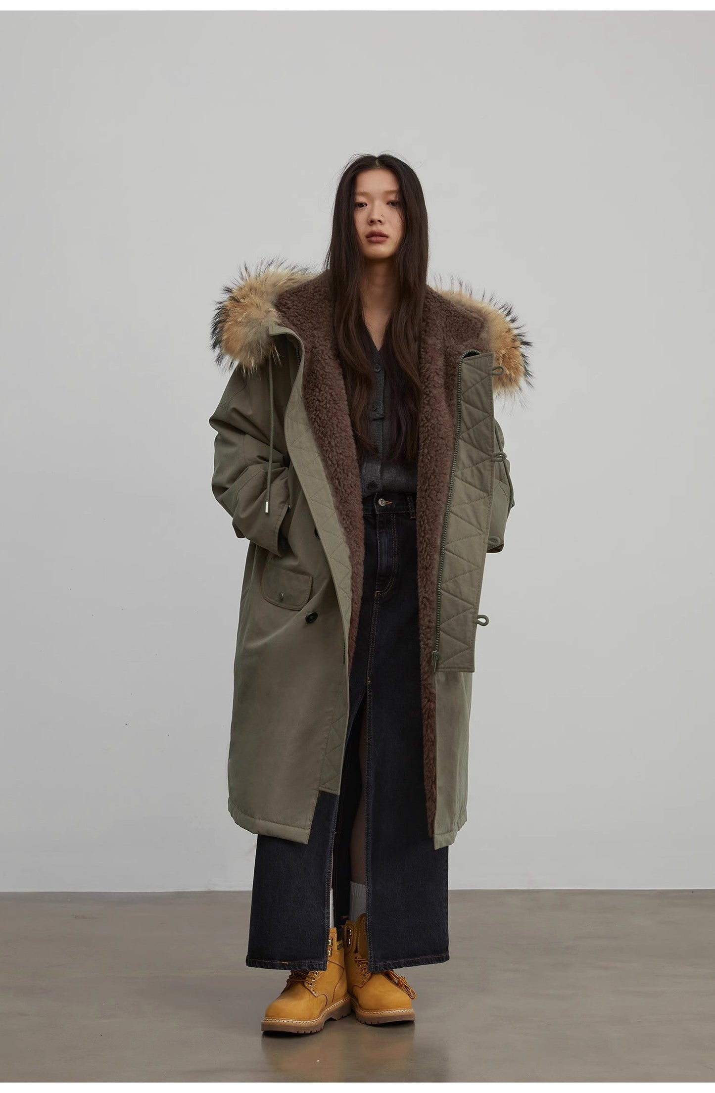 Winter Loose Long Hooded Parka