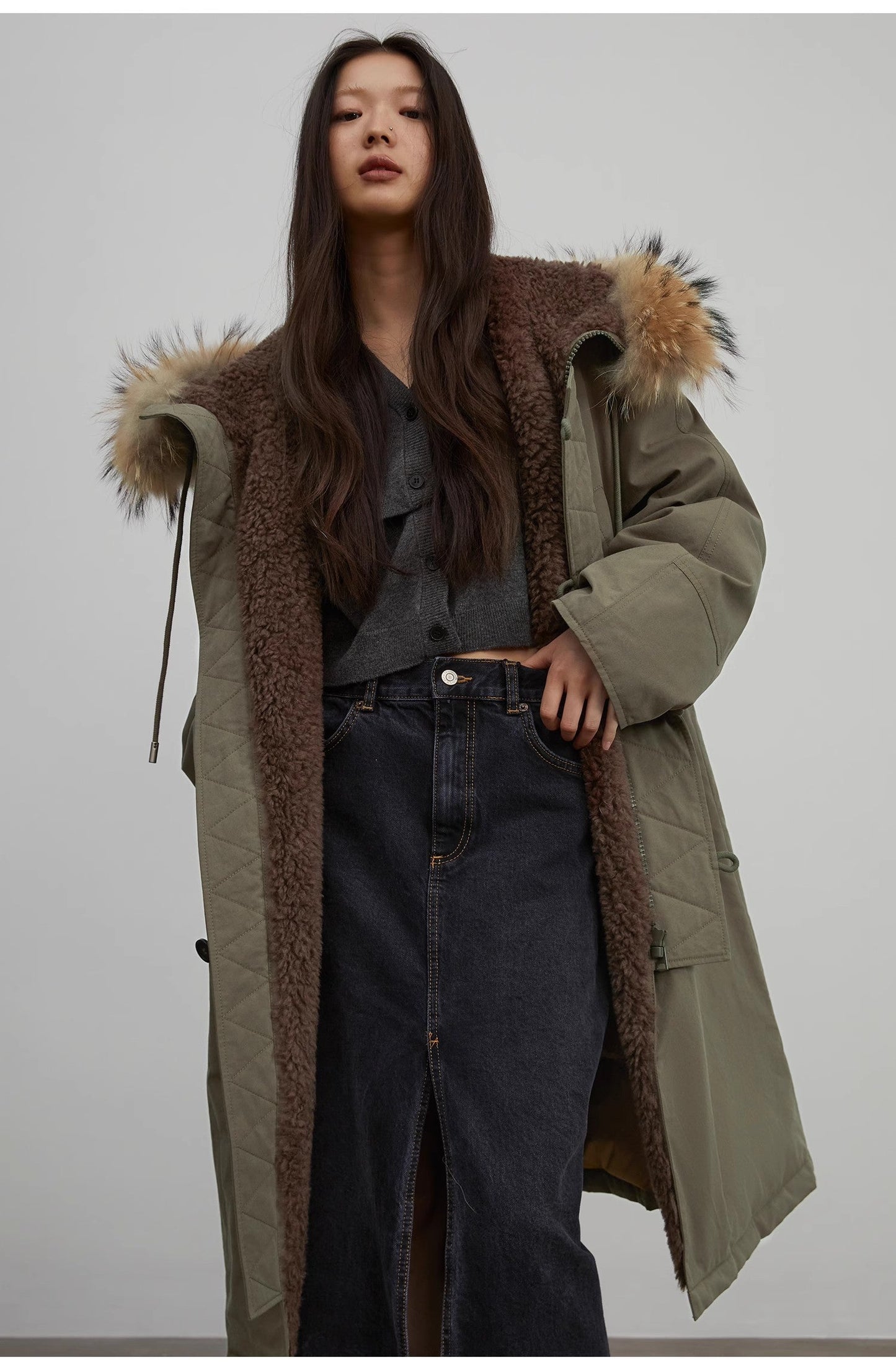 Winter Loose Long Hooded Parka