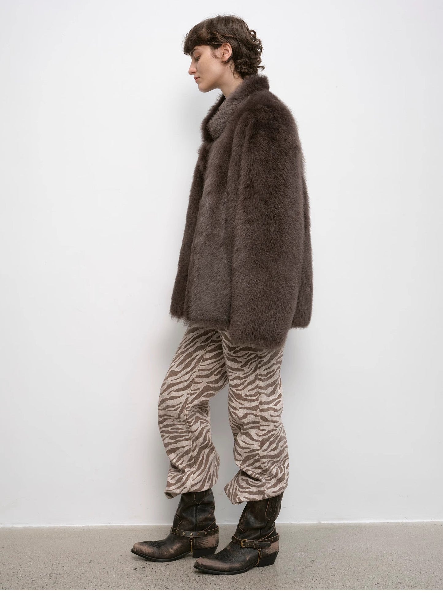 "Heartbeat Mark" Tuscany Sheepskin Women's Short Fur Coat