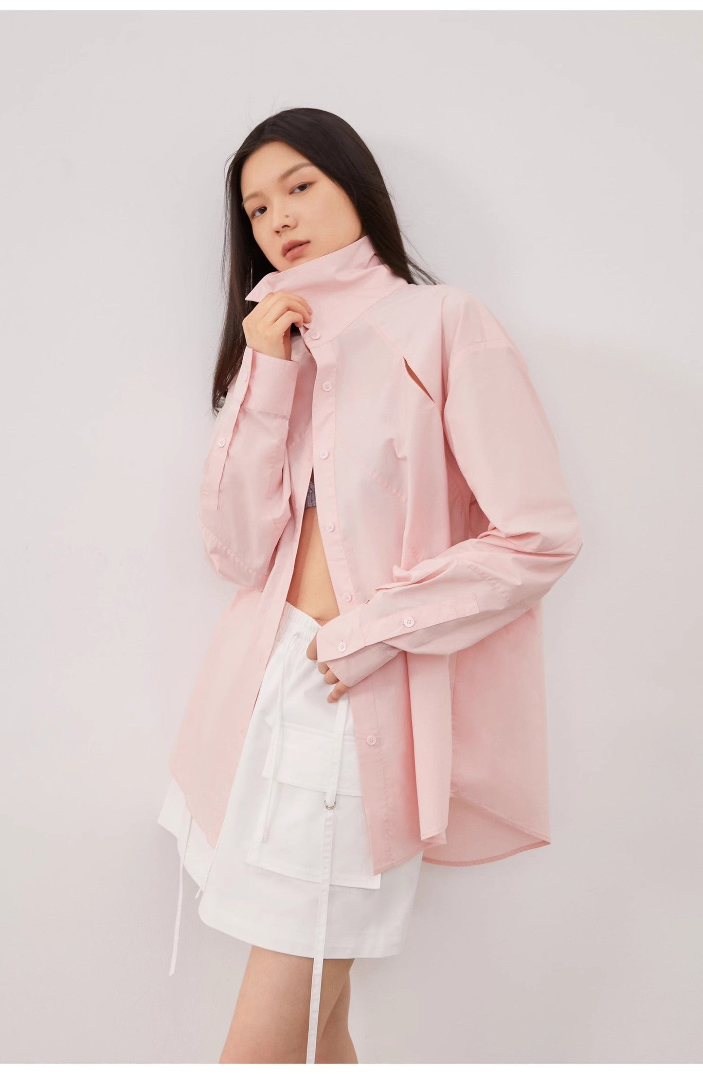 Striped Long-Sleeved Shirt Jacket Women's Loose Top