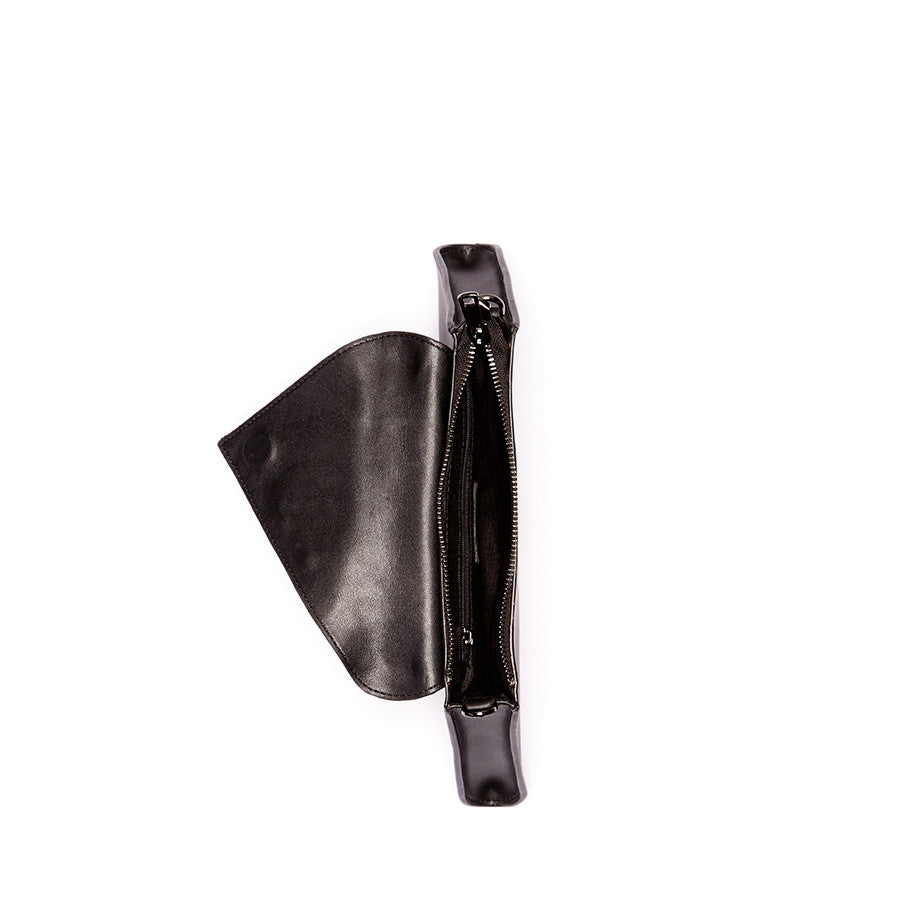 SUSU the Angelica Black Leopard Clutch Bag