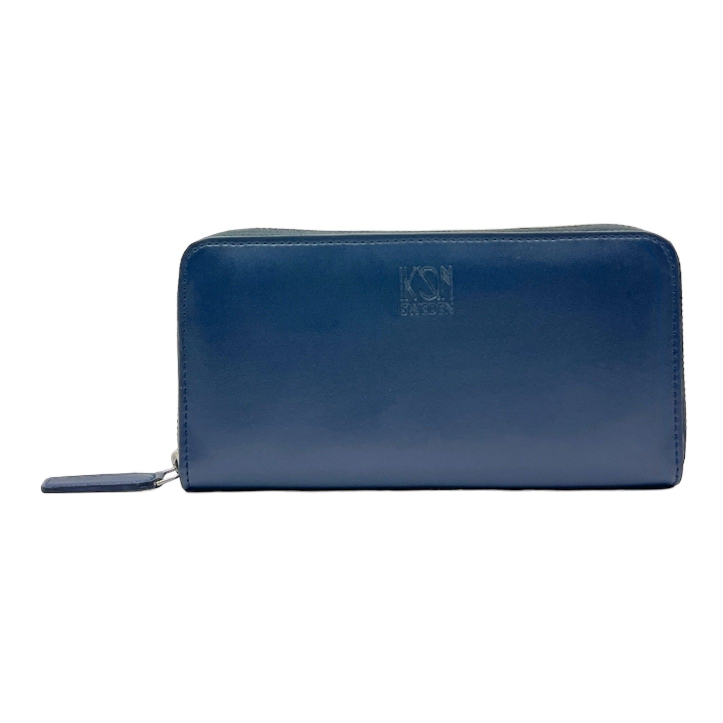 Kivik | Apple Leather Long Zip Wallet - Blue