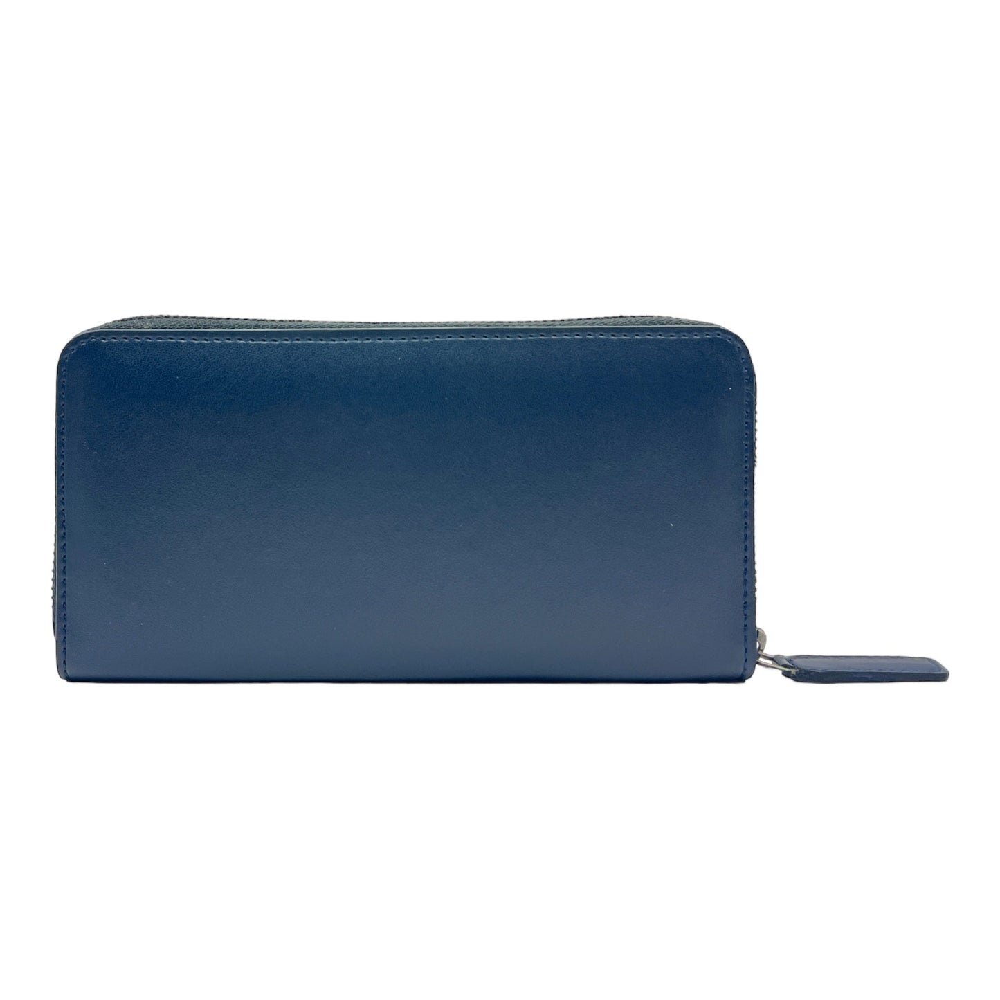Kivik | Apple Leather Long Zip Wallet - Blue