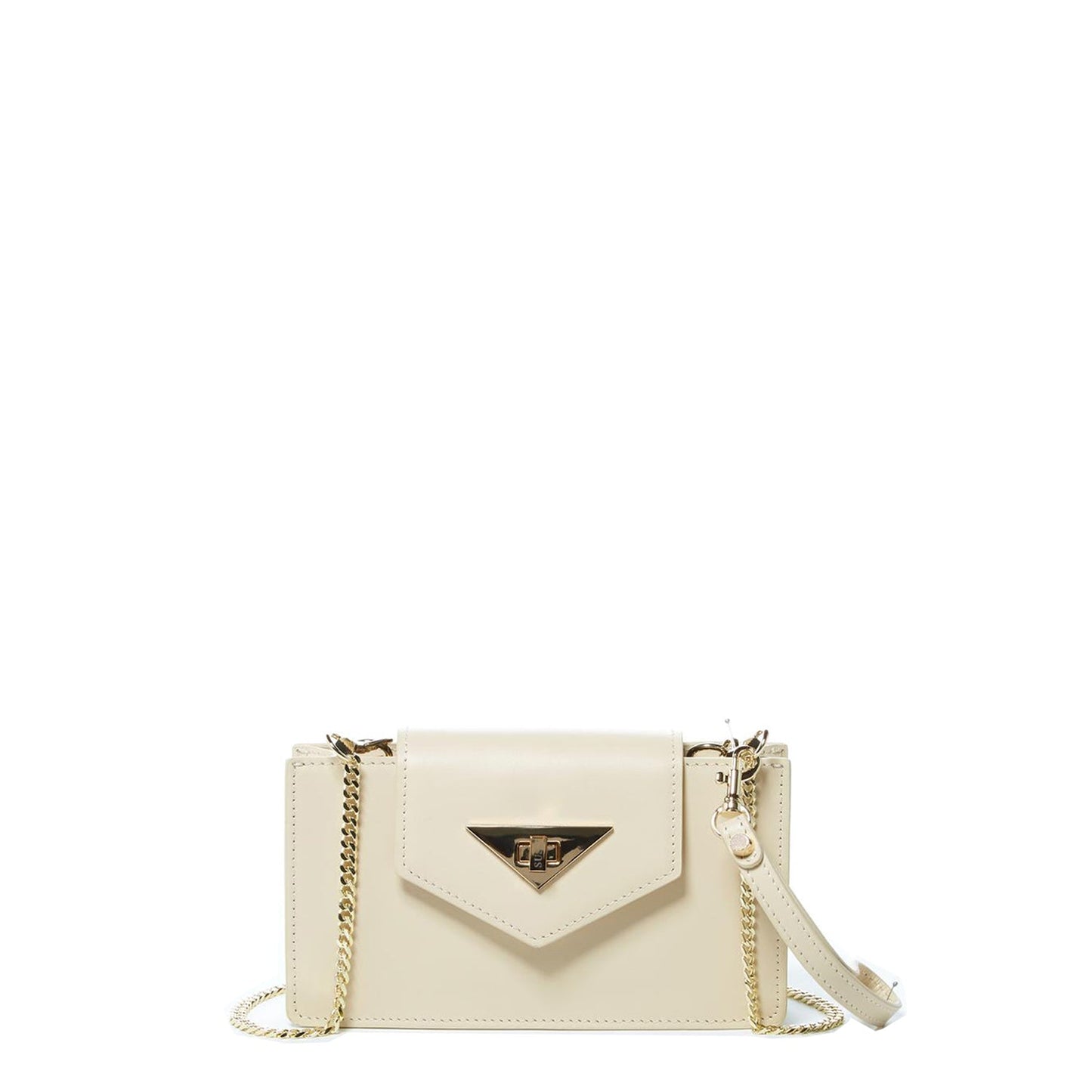 Mary Off White Mini Crossbody Bag Leather Wristlet