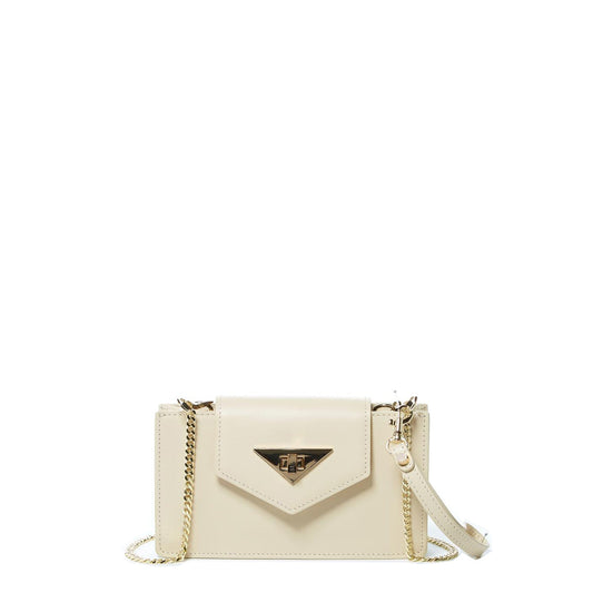 Mary Off White Mini Crossbody Bag Leather Wristlet