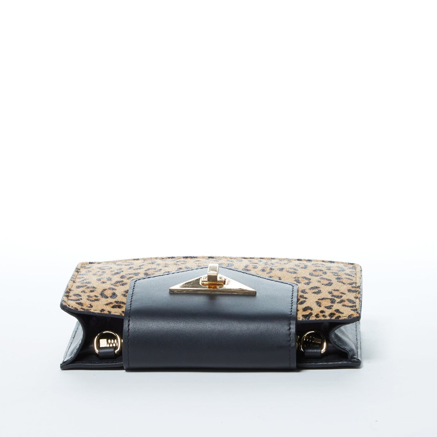 SUSU Mini Crossbody Bag Small Leather Leopard Black Purse