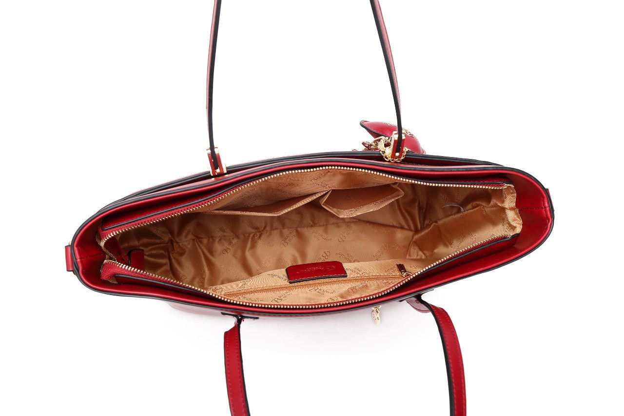 Sacred Love Wings Crystal Vegan Leather Tote Bag + Wallet Set