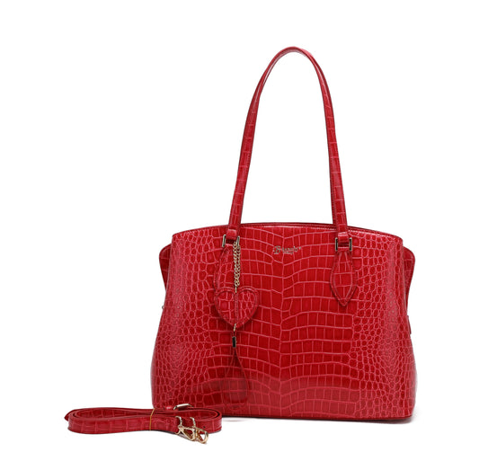 Brangio Luxe Croc-Embossed Tote Bag