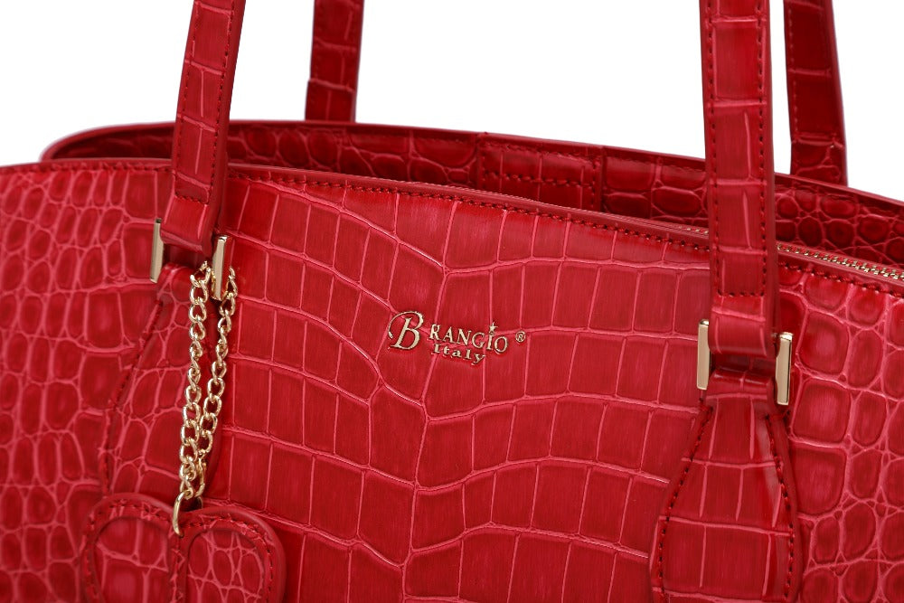 Brangio Luxe Croc-Embossed Tote Bag