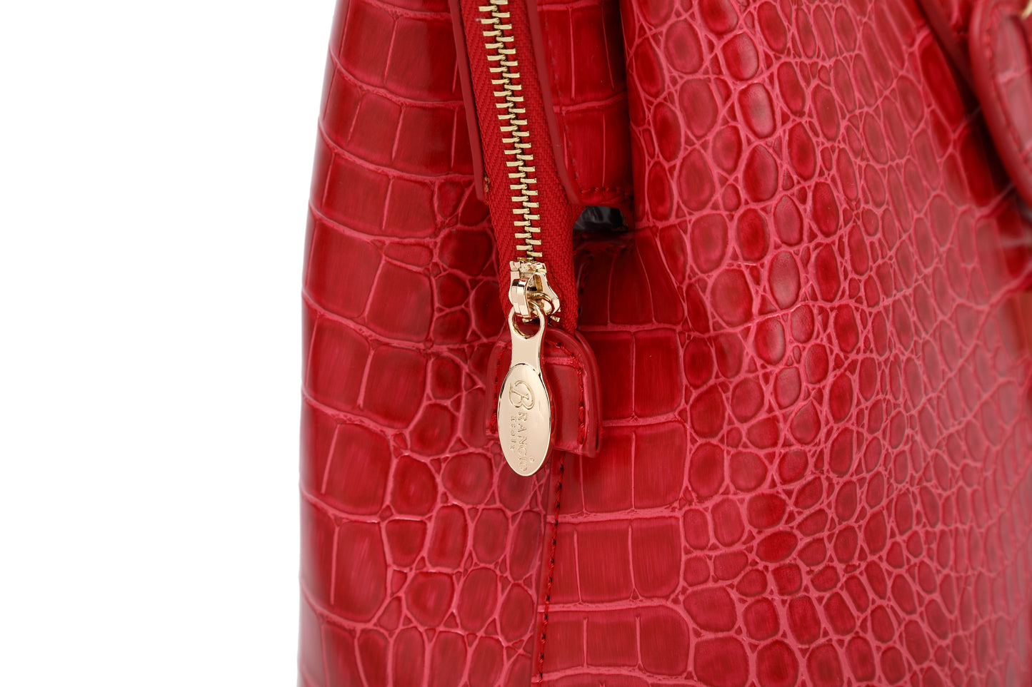 Brangio Luxe Croc-Embossed Tote Bag