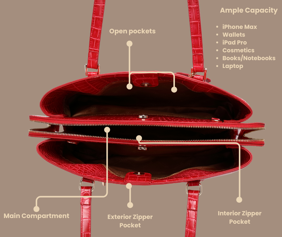 Brangio Luxe Croc-Embossed Tote Bag