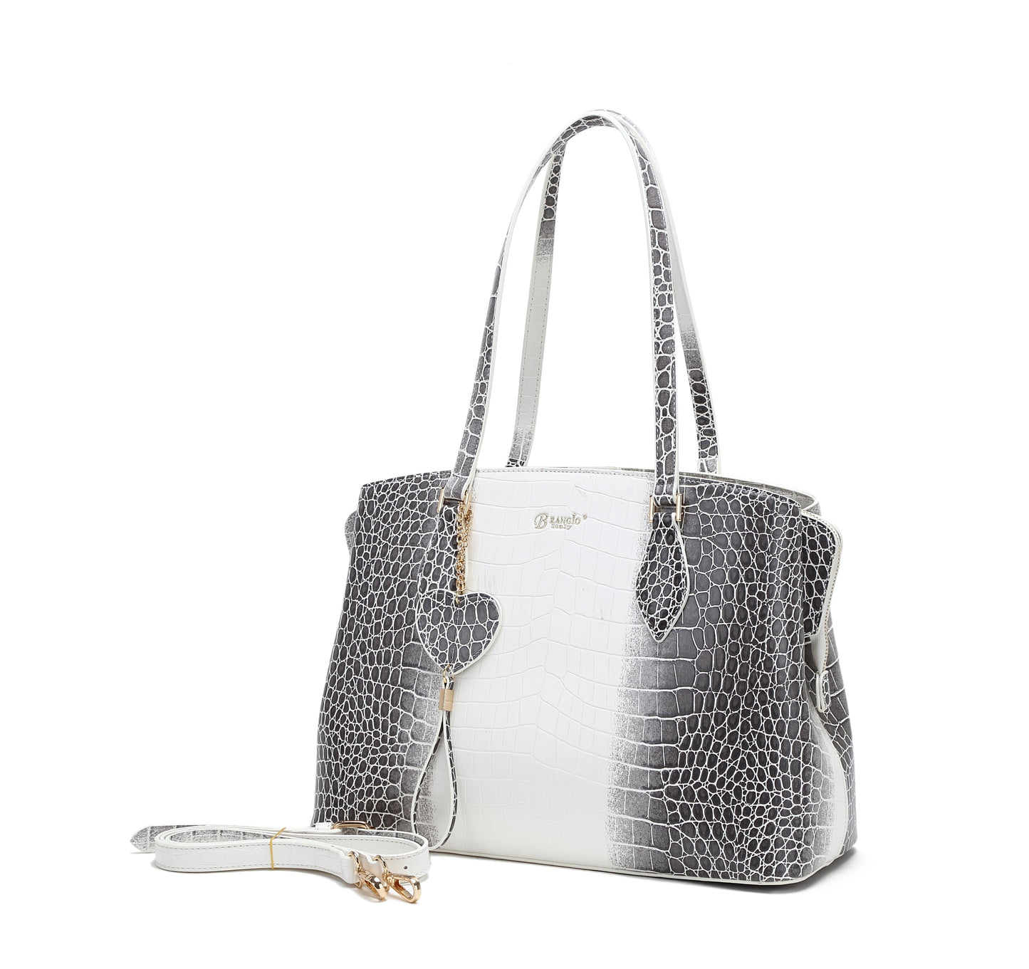Brangio Luxe Croc-Embossed Tote Bag