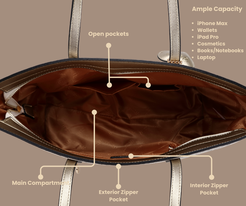 Ruby Love Crystal Stud Work Travel Tote Bag