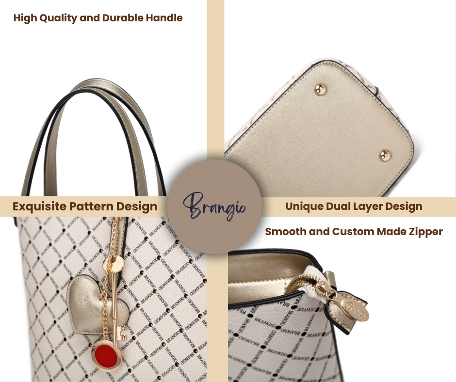 Ruby Love Crystal Stud Work Travel Tote Bag