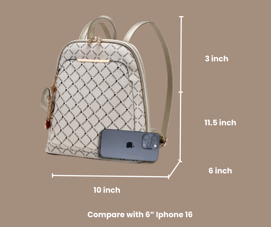 Ruby Work Crystal Stud Travel Backpack
