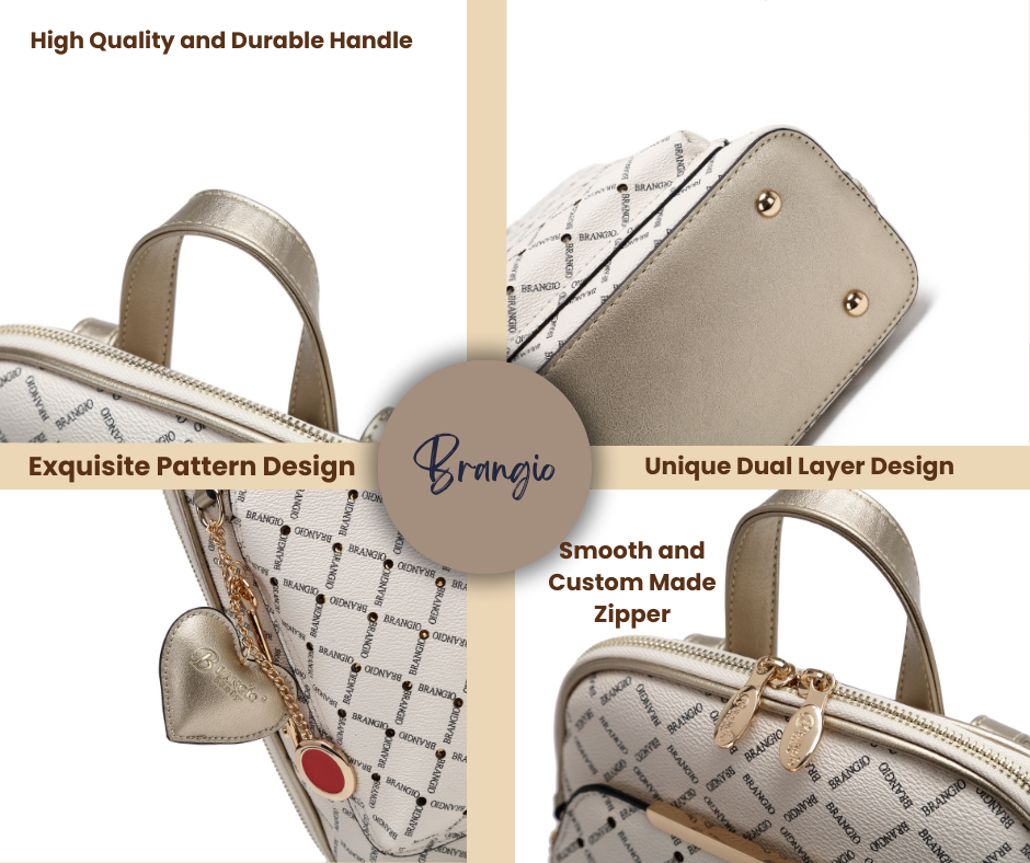 Ruby Work Crystal Stud Travel Backpack